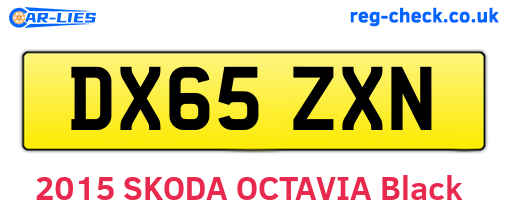 DX65ZXN are the vehicle registration plates.