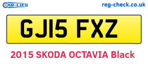 GJ15FXZ are the vehicle registration plates.