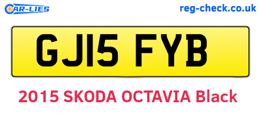 GJ15FYB are the vehicle registration plates.