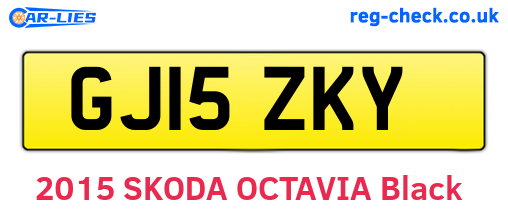 GJ15ZKY are the vehicle registration plates.