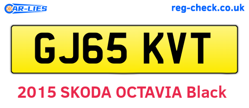 GJ65KVT are the vehicle registration plates.