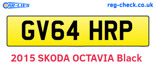 GV64HRP are the vehicle registration plates.