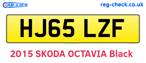 HJ65LZF are the vehicle registration plates.