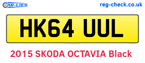 HK64UUL are the vehicle registration plates.
