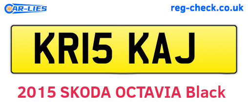 KR15KAJ are the vehicle registration plates.
