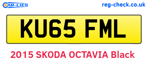 KU65FML are the vehicle registration plates.
