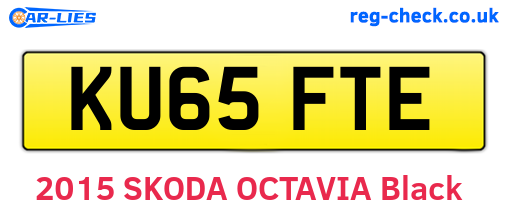 KU65FTE are the vehicle registration plates.