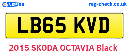 LB65KVD are the vehicle registration plates.