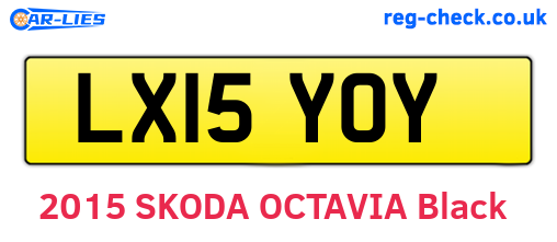 LX15YOY are the vehicle registration plates.