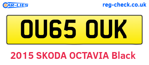 OU65OUK are the vehicle registration plates.