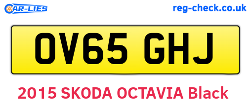 OV65GHJ are the vehicle registration plates.