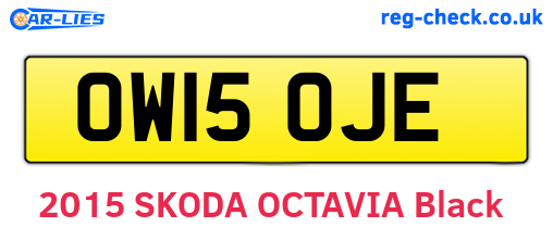 OW15OJE are the vehicle registration plates.