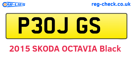P30JGS are the vehicle registration plates.