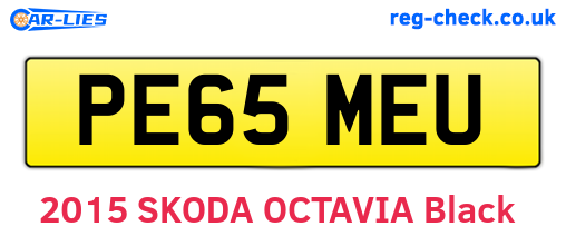 PE65MEU are the vehicle registration plates.