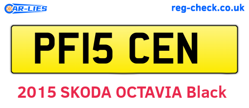 PF15CEN are the vehicle registration plates.