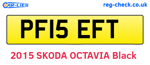 PF15EFT are the vehicle registration plates.