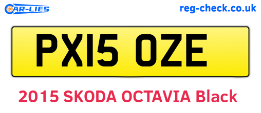 PX15OZE are the vehicle registration plates.