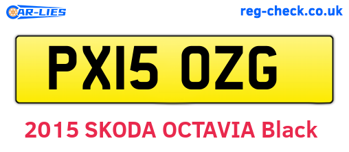 PX15OZG are the vehicle registration plates.