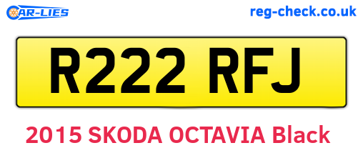 R222RFJ are the vehicle registration plates.