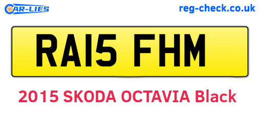 RA15FHM are the vehicle registration plates.