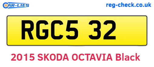 RGC532 are the vehicle registration plates.