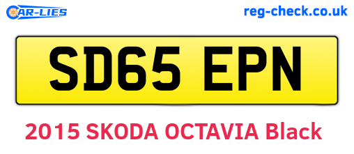 SD65EPN are the vehicle registration plates.