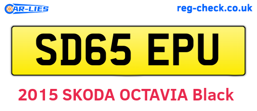 SD65EPU are the vehicle registration plates.