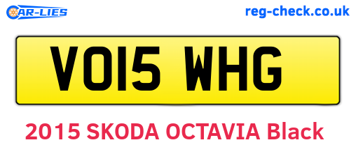 VO15WHG are the vehicle registration plates.