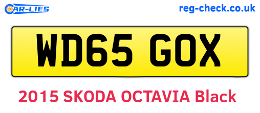 WD65GOX are the vehicle registration plates.