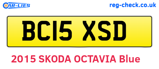 BC15XSD are the vehicle registration plates.