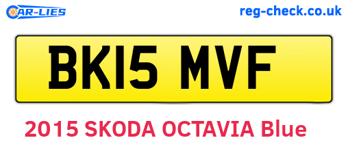 BK15MVF are the vehicle registration plates.