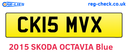 CK15MVX are the vehicle registration plates.