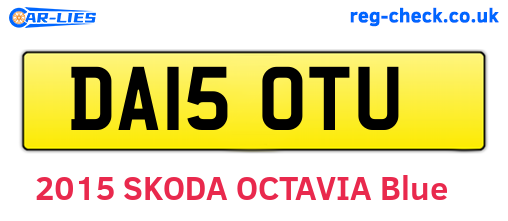 DA15OTU are the vehicle registration plates.