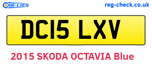DC15LXV are the vehicle registration plates.