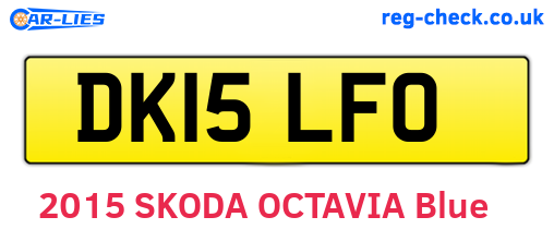 DK15LFO are the vehicle registration plates.