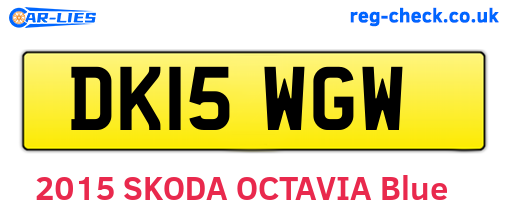 DK15WGW are the vehicle registration plates.