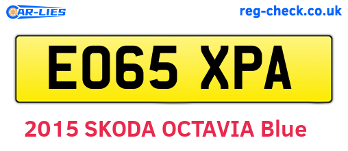 EO65XPA are the vehicle registration plates.
