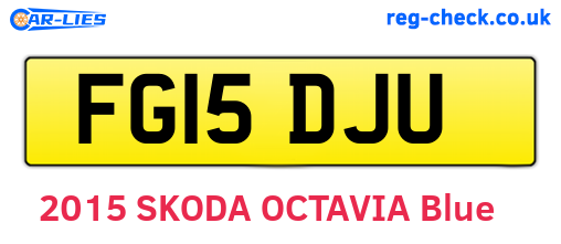 FG15DJU are the vehicle registration plates.
