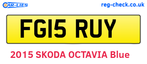 FG15RUY are the vehicle registration plates.
