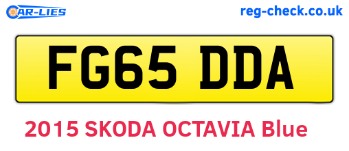 FG65DDA are the vehicle registration plates.