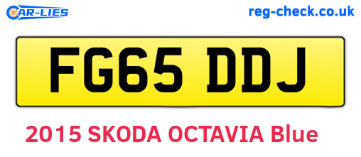 FG65DDJ are the vehicle registration plates.