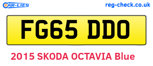 FG65DDO are the vehicle registration plates.