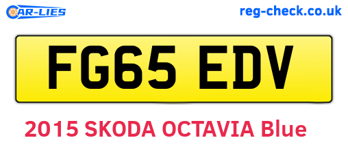FG65EDV are the vehicle registration plates.