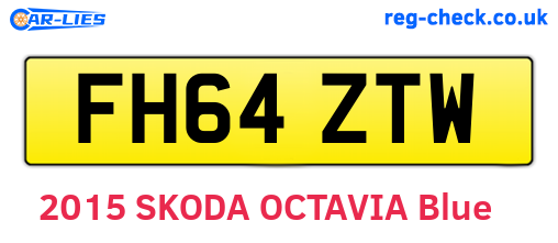 FH64ZTW are the vehicle registration plates.