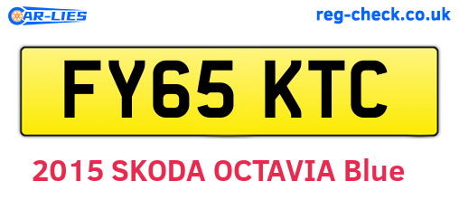 FY65KTC are the vehicle registration plates.