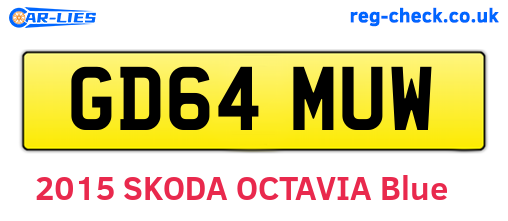 GD64MUW are the vehicle registration plates.