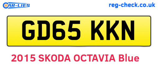 GD65KKN are the vehicle registration plates.