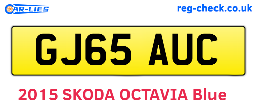 GJ65AUC are the vehicle registration plates.