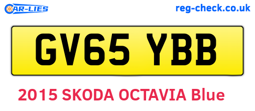 GV65YBB are the vehicle registration plates.