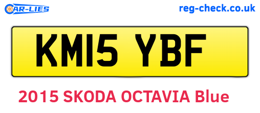 KM15YBF are the vehicle registration plates.